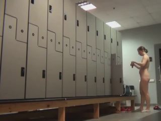 Plump babe on a locker hidden camera-3