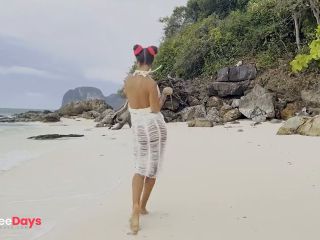 [GetFreeDays.com] Monika Foxxx masturbates with a big dildo on a white sand beach Porn Leak April 2023-0