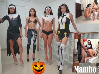 Anal Vids.com, Legal Porno.com - Bianca Dantas, Qween Goddess, Dutra Sura, Heloa Green - Halloween Perv Nuns Squad: 4 - Gangbang-9
