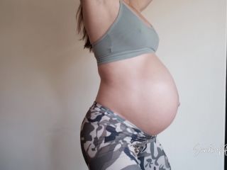Molly Sweet 38 weeks Pregnant Yoga Exercises - Yoga-9