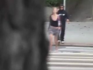Guy pulls a hot girl s top down public -7