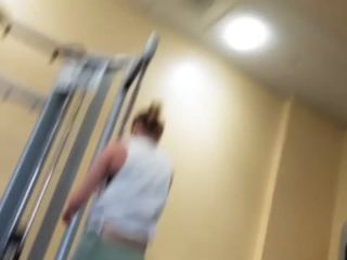 Hot ass and legs workout in the gym Voyeur!-5