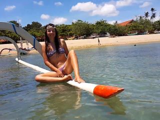 Dream4AngelPussy FLASHING in Paradise # Amateur video on Public Beach among fishermen and locals-2