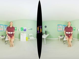 Busty British Nurse Cosplay Uniform Striptease (VR 180 3D-1