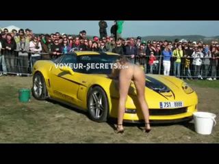 Striptease dance on a nice car-5