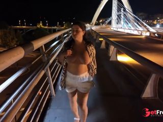 [GetFreeDays.com] Luscious Milf walks without Bra and Panties on the Bridge Porn Leak April 2023-3