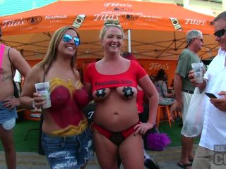 Nude Girls With Only Body Paint Out In Public On The Streets Of Fantasy Fest 2018 Key West Florida-8