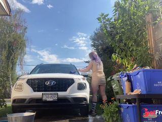 [GetFreeDays.com] Sneaky neighbour watches MILF wash car in skin coloured dress Porn Leak November 2022-5