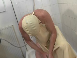 Missdoms - Slavegirl with Strapon and her slave in mask-2