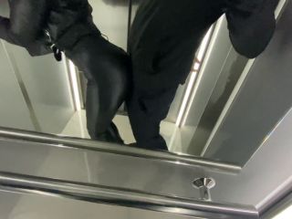 Leather Blonde Seduce Me In Elevator Then Creampie Her Pussy 1080p-0