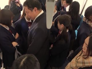 Schoolgirls in black tights on a humid, crowded train: Multiple ejaculations caused by being surrounded and stepped on by various denier black tights after school ⋆.-0