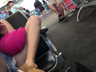 Teen sits in a way that shows her  crotch-2