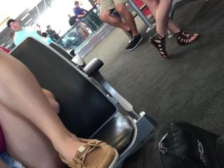 Teen sits in a way that shows her  crotch-5