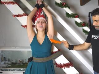 Lisabeth’s Ticklish Underarms Are A Christmas Present Tickling!-0