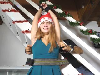 Lisabeth’s Ticklish Underarms Are A Christmas Present Tickling!-6