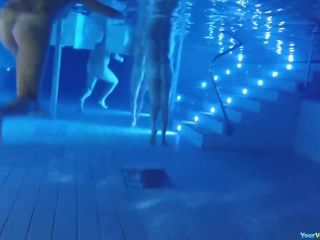Underwater nude woman swimming Nudism-9