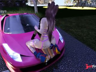 [GetFreeDays.com] Cryptofantasy indulges in the pleasures of a beautiful femboy girl, in her pink sports car Porn Video April 2023-8