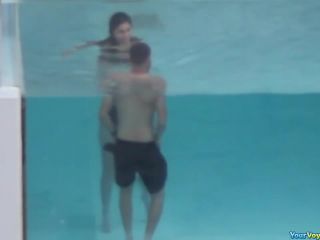 Couple fucking in the hotel  pool-8