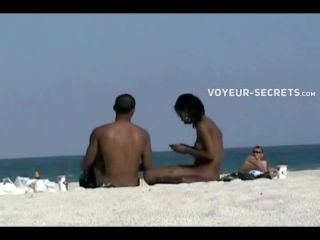 Black girl nude on a beach-1