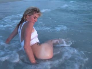 Super Skinny Blonde Playing Naked in the Gulf of Mexico Public!-6