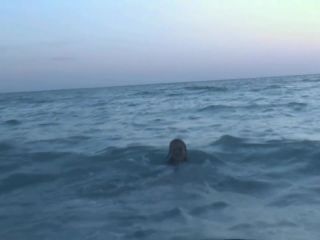 Super Skinny Blonde Playing Naked in the Gulf of Mexico Public!-9