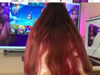 Hottest Petite Fucked While Plays Nutaku Games New Video-1