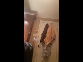 cute busty slim girl before and after shower. caught spy cam-5