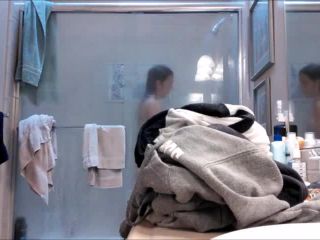 Nice brunete teen with hairy pussy taking a shower. hidden cam - amateur porn - amateur porn clothing fetish-1