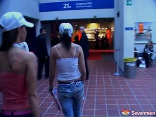 Two young Seventeen girls on a sex exhibition Public!-1