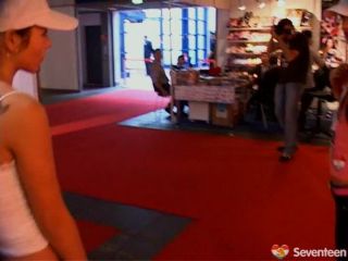 Two young Seventeen girls on a sex exhibition Public!-7