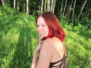 Redhead babe outdoor footjob Foot!-0