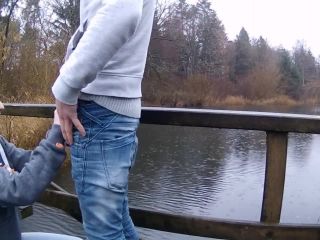 Amateur blowjob by the river-0