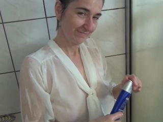 M@nyV1ds - GermanHotMilf - Showers with a Blouse-1