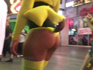 CandidCreeps 860 Pikachu Thong in Public Halloween Candid Hal-2