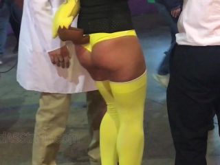 CandidCreeps 860 Pikachu Thong in Public Halloween Candid Hal-8