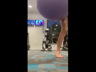 M@nyV1ds - meganholly00 - Public gym yoga ball stretching POV-7