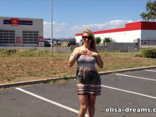 Elisa Exhib - Naked and caressing me in a supermarket parking-1