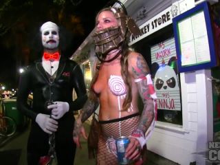 Fantasy Fest Live 2018 Week Street Festival Girls Flashing Boobs Pussy And Body Paint Public-2