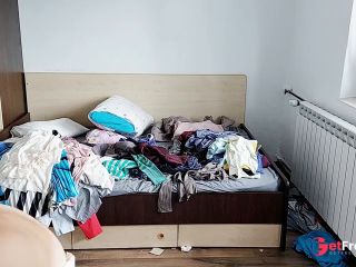 [GetFreeDays.com] Amateur brunette tries on clothes at home, hairy pussy, big ass, big tits Porn Stream October 2022-9