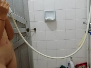 Nice girl taking shower and washing pussy. hidden cam-2