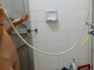 Nice girl taking shower and washing pussy. hidden cam-5