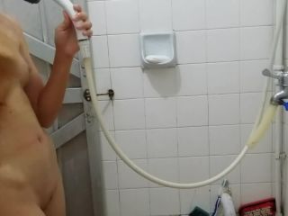 Nice girl taking shower and washing pussy. hidden cam-6