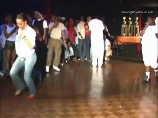 Double boob slip of a black girl in a amateur dance  contest-5