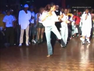 Double boob slip of a black girl in a amateur dance  contest-8