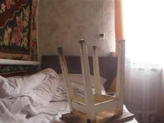 Teen Russian girl use chair leg to cum and other strange things-2