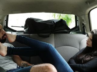 xxx video 28 Emily Foxx – Smelling My Socks And Worship My Feet In The Car, first foot fetish on femdom porn -4