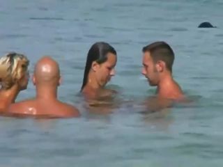 Swinging nudists spied on a beach Nudism!-0