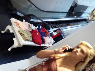 Candid voyeur incredible tight fit blonde showing cheeks shopping - 1 ...-3