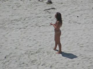 Nudist girl sucks at  frisbee-7