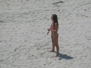 Nudist girl sucks at  frisbee-9